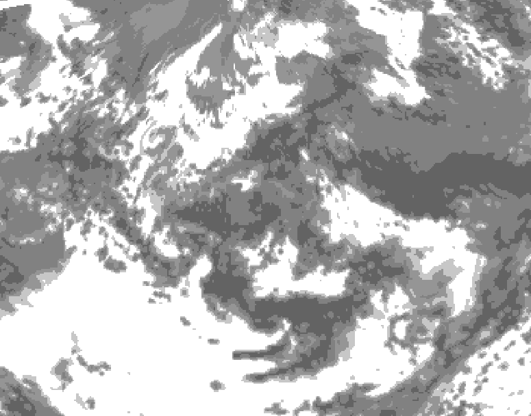 GDPS total cloud 174 hour forecast chart for Canada based on 2026/06/11 0000Z data