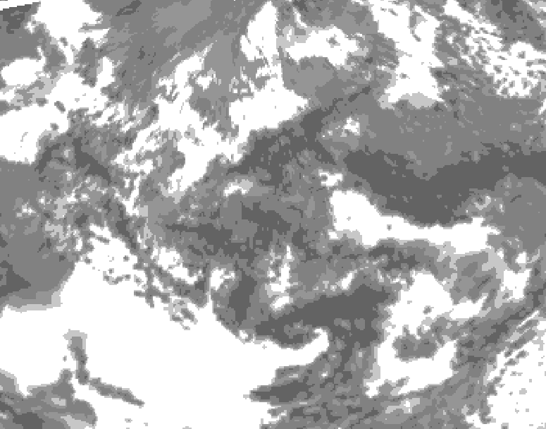 GDPS total cloud 180 hour forecast chart for Canada based on 2026/06/11 0000Z data
