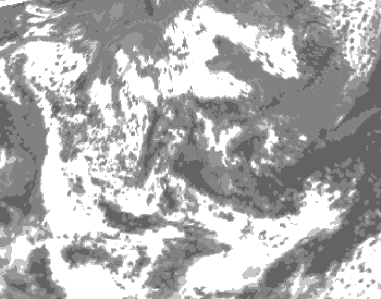 GDPS total cloud 222 hour forecast chart for Canada based on 2026/06/11 0000Z data