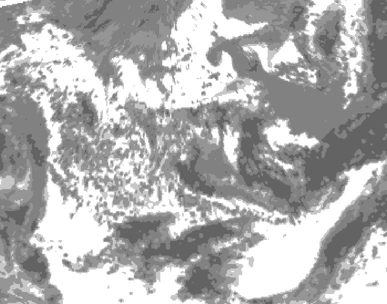 GDPS total cloud 240 hour forecast chart for Canada based on 2026/06/11 0000Z data