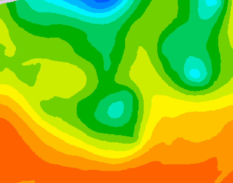 GDPS 500 millibar geopotential height 006 hour forecast chart for Canada based on 2026/06/12 0000Z data