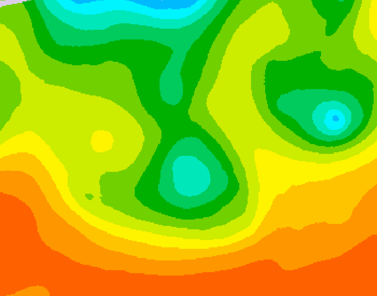 GDPS 500 millibar geopotential height 018 hour forecast chart for Canada based on 2026/06/12 0000Z data