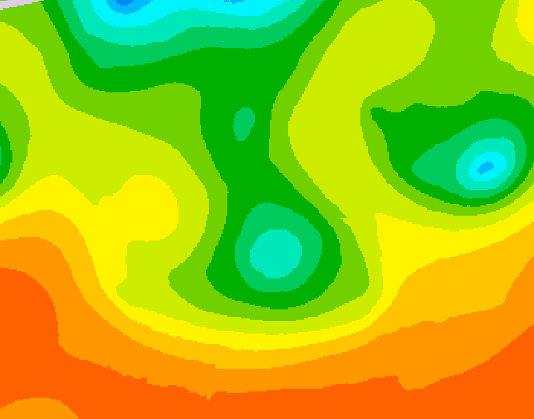 GDPS 500 millibar geopotential height 024 hour forecast chart for Canada based on 2026/06/12 0000Z data