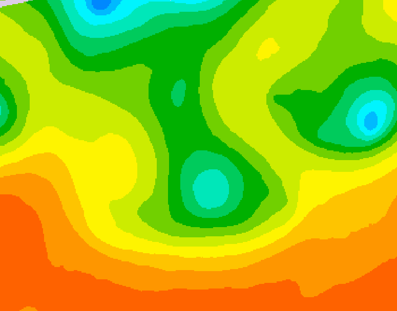 GDPS 500 millibar geopotential height 030 hour forecast chart for Canada based on 2026/06/12 0000Z data
