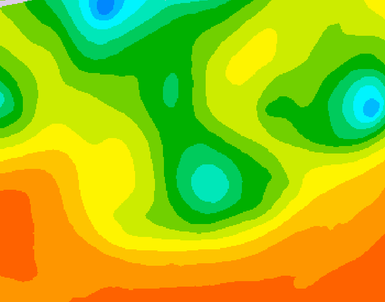 GDPS 500 millibar geopotential height 036 hour forecast chart for Canada based on 2026/06/12 0000Z data