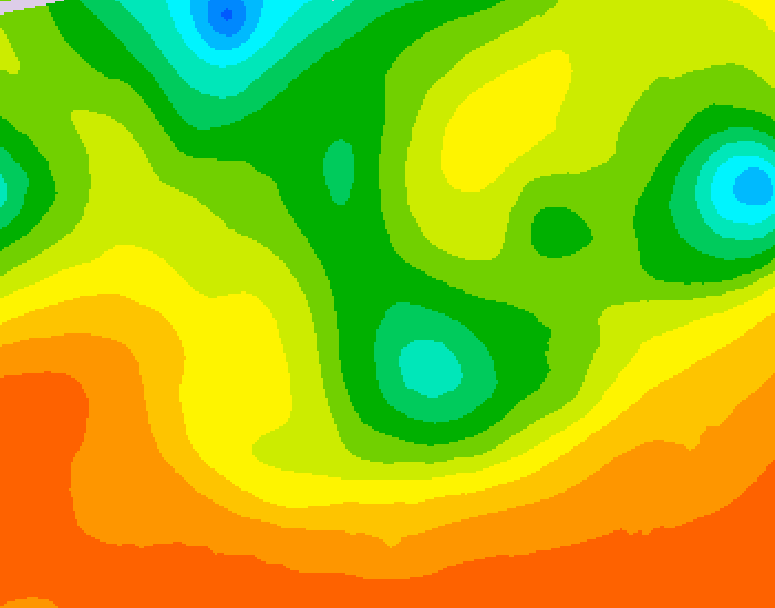 GDPS 500 millibar geopotential height 042 hour forecast chart for Canada based on 2026/06/12 0000Z data