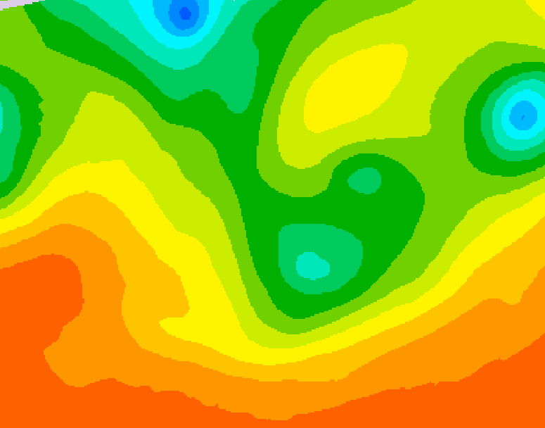 GDPS 500 millibar geopotential height 054 hour forecast chart for Canada based on 2026/06/12 0000Z data