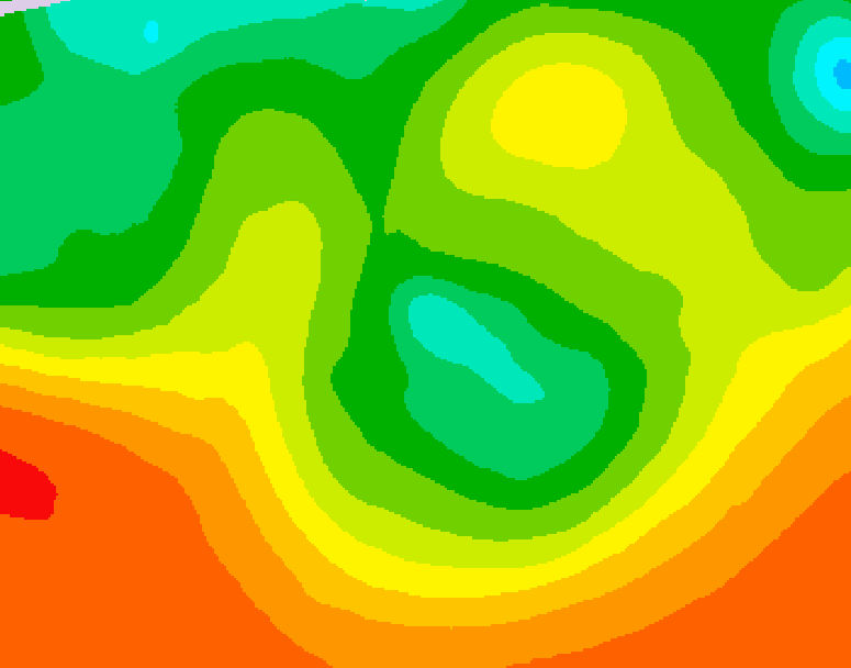 GDPS 500 millibar geopotential height 090 hour forecast chart for Canada based on 2026/06/12 0000Z data