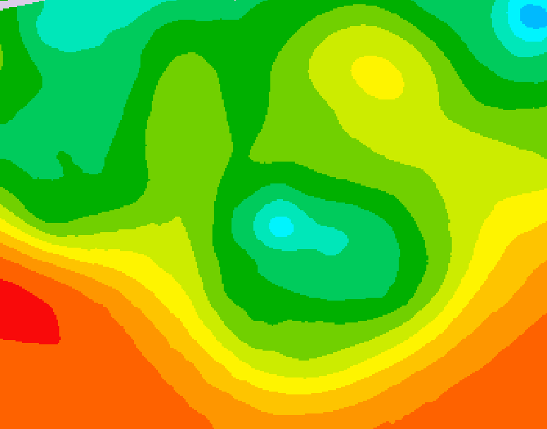 GDPS 500 millibar geopotential height 102 hour forecast chart for Canada based on 2026/06/12 0000Z data