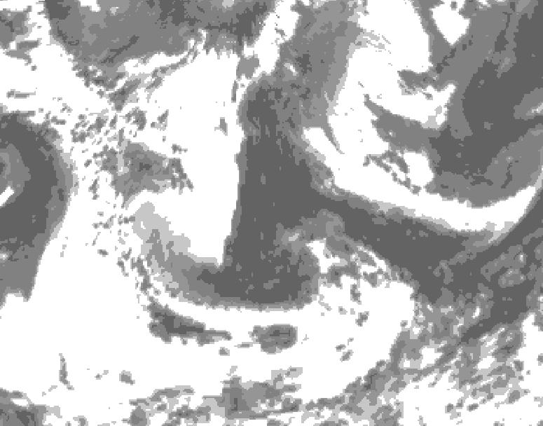GDPS total cloud 030 hour forecast chart for Canada based on 2026/06/12 0000Z data