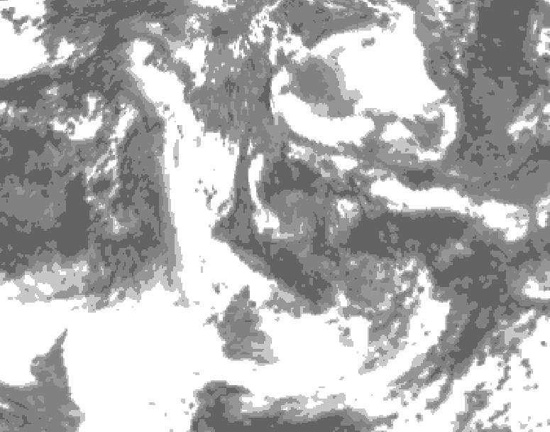 GDPS total cloud 090 hour forecast chart for Canada based on 2026/06/12 0000Z data