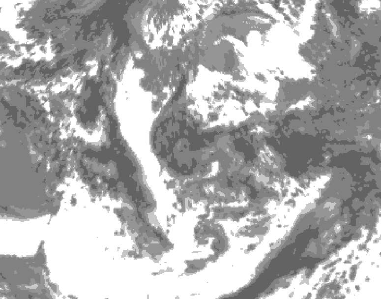 GDPS total cloud 114 hour forecast chart for Canada based on 2026/06/12 0000Z data