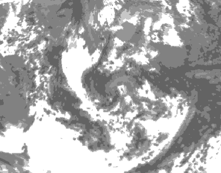 GDPS total cloud 126 hour forecast chart for Canada based on 2026/06/12 0000Z data
