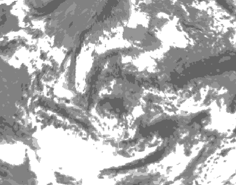 GDPS total cloud 162 hour forecast chart for Canada based on 2026/06/12 0000Z data