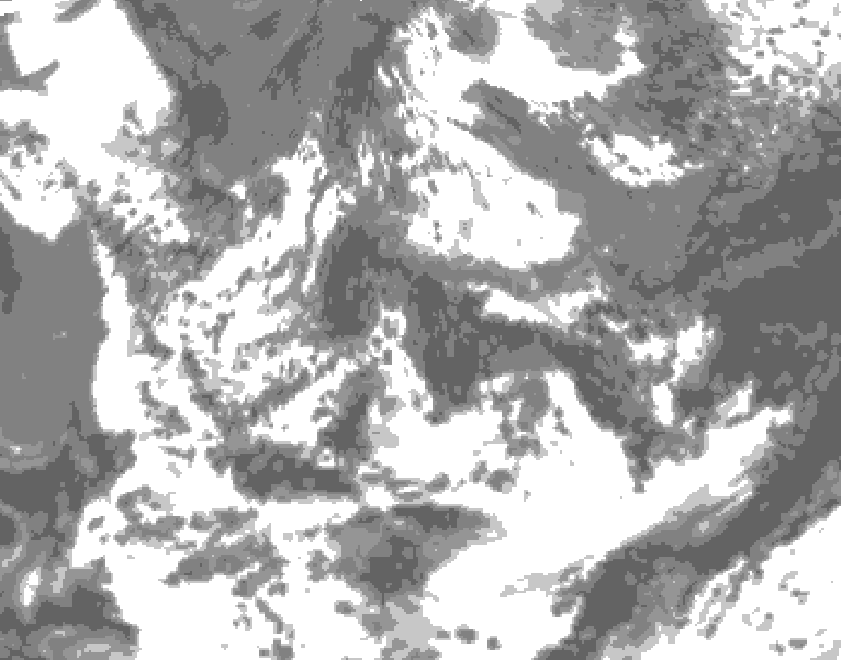 GDPS total cloud 198 hour forecast chart for Canada based on 2026/06/12 0000Z data