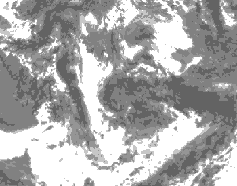 GDPS total cloud 096 hour forecast chart for Canada based on 2026/06/12 1200Z data