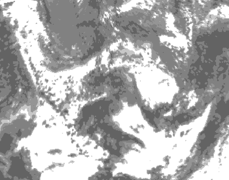 GDPS total cloud 216 hour forecast chart for Canada based on 2026/06/12 1200Z data