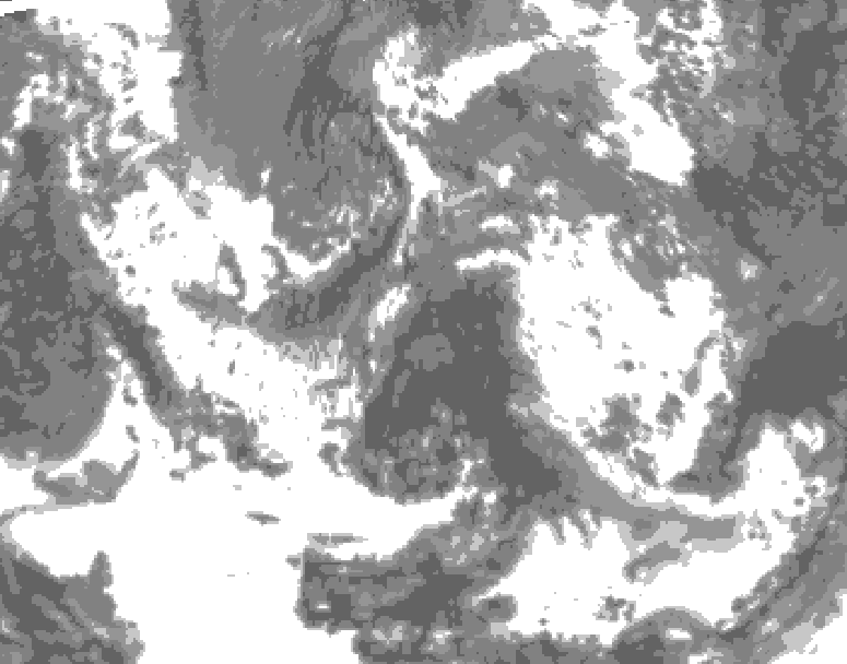 GDPS total cloud 240 hour forecast chart for Canada based on 2026/06/12 1200Z data