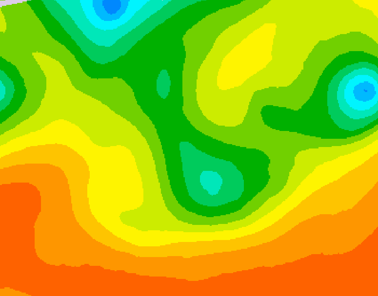 GDPS 500 millibar geopotential height 018 hour forecast chart for Canada based on 2026/06/13 0000Z data