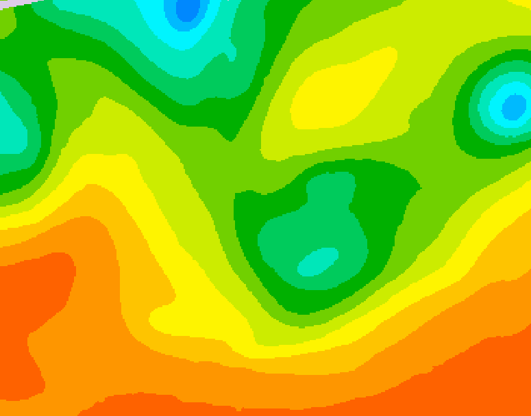 GDPS 500 millibar geopotential height 036 hour forecast chart for Canada based on 2026/06/13 0000Z data