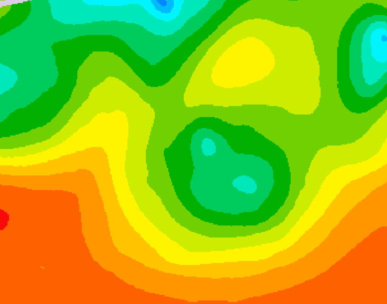 GDPS 500 millibar geopotential height 054 hour forecast chart for Canada based on 2026/06/13 0000Z data
