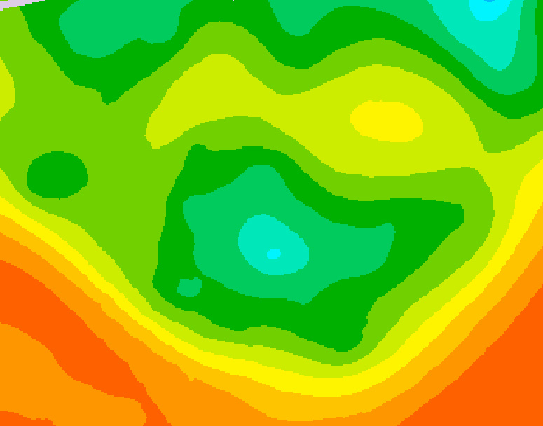 GDPS 500 millibar geopotential height 096 hour forecast chart for Canada based on 2026/06/13 1200Z data