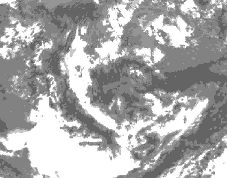 GDPS total cloud 108 hour forecast chart for Canada based on 2026/06/13 0000Z data