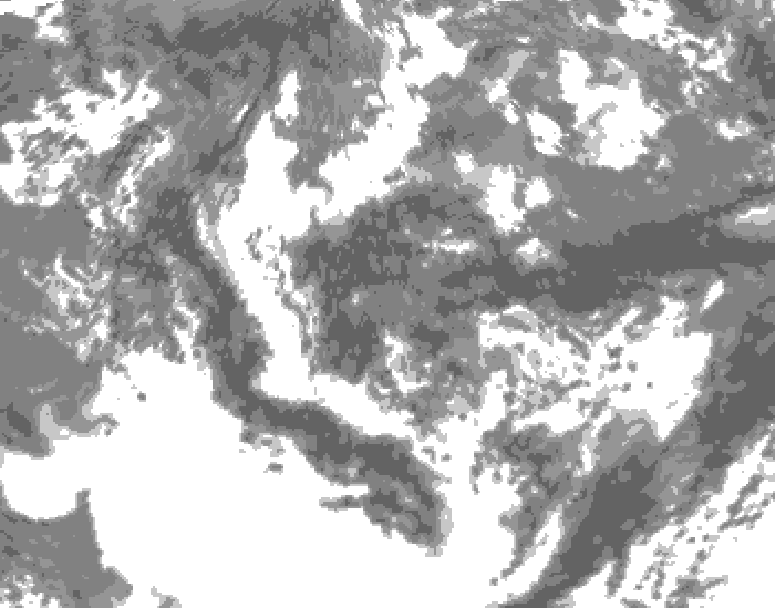 GDPS total cloud 114 hour forecast chart for Canada based on 2026/06/13 0000Z data