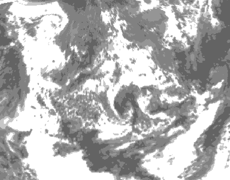GDPS total cloud 210 hour forecast chart for Canada based on 2026/06/13 0000Z data