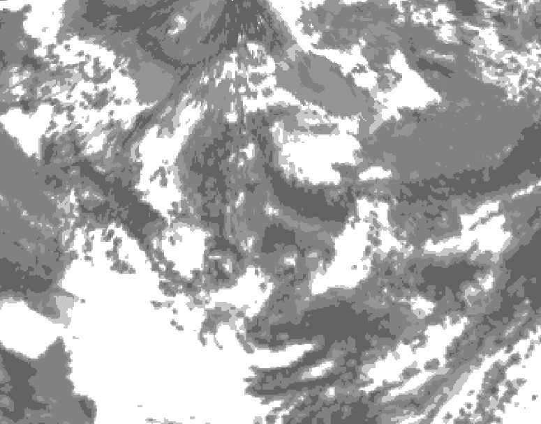 GDPS total cloud 120 hour forecast chart for Canada based on 2026/06/13 1200Z data
