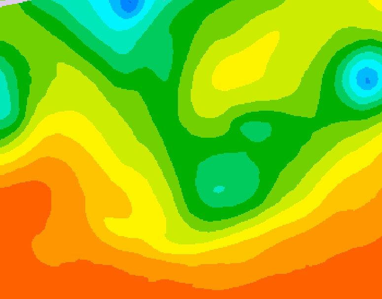 GDPS 500 millibar geopotential height 006 hour forecast chart for Canada based on 2026/06/14 0000Z data