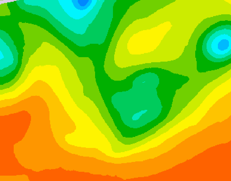 GDPS 500 millibar geopotential height 012 hour forecast chart for Canada based on 2026/06/14 0000Z data