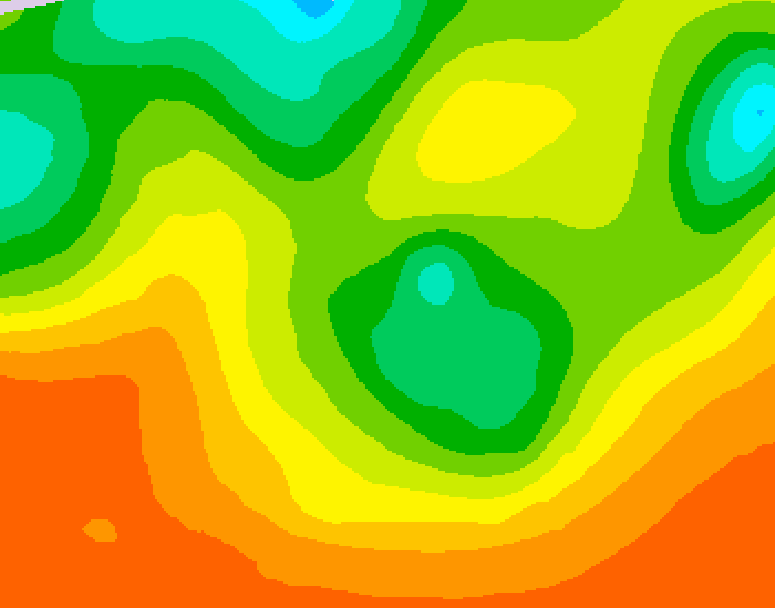 GDPS 500 millibar geopotential height 024 hour forecast chart for Canada based on 2026/06/14 0000Z data