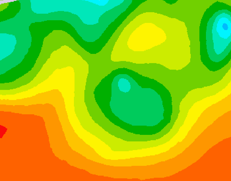 GDPS 500 millibar geopotential height 030 hour forecast chart for Canada based on 2026/06/14 0000Z data