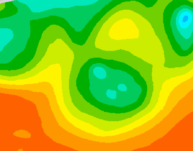 GDPS 500 millibar geopotential height 036 hour forecast chart for Canada based on 2026/06/14 0000Z data