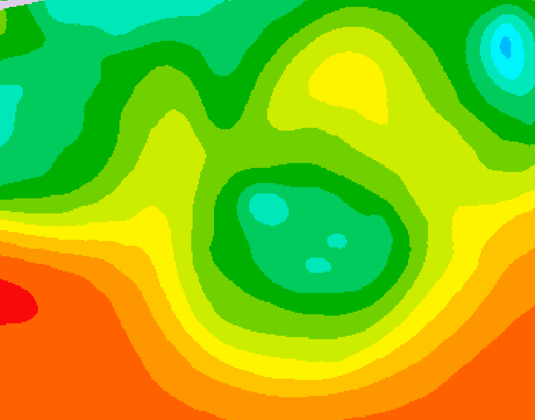 GDPS 500 millibar geopotential height 042 hour forecast chart for Canada based on 2026/06/14 0000Z data