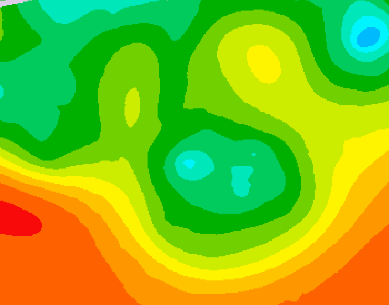 GDPS 500 millibar geopotential height 054 hour forecast chart for Canada based on 2026/06/14 0000Z data