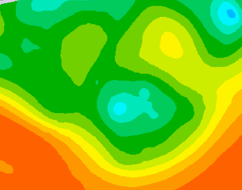 GDPS 500 millibar geopotential height 066 hour forecast chart for Canada based on 2026/06/14 0000Z data