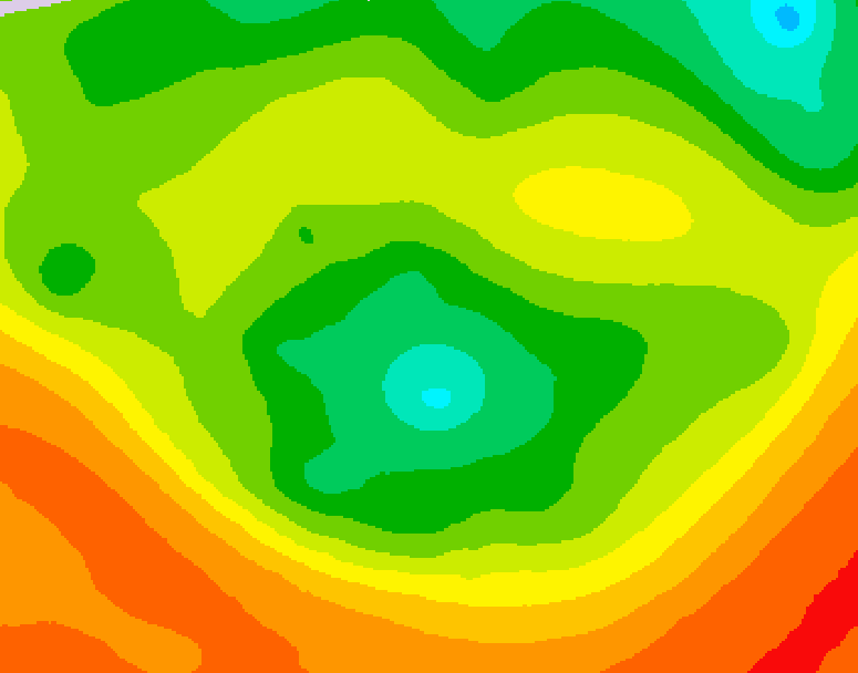 GDPS 500 millibar geopotential height 090 hour forecast chart for Canada based on 2026/06/14 0000Z data