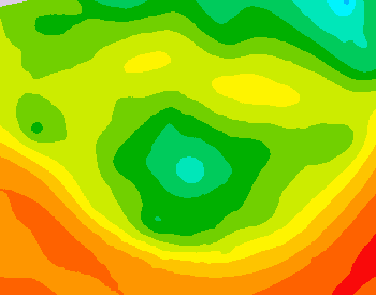 GDPS 500 millibar geopotential height 096 hour forecast chart for Canada based on 2026/06/14 0000Z data
