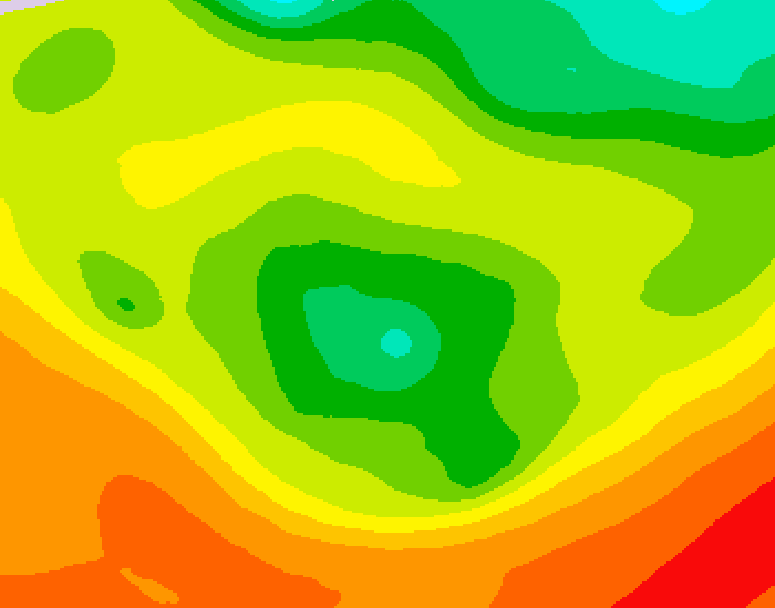GDPS 500 millibar geopotential height 114 hour forecast chart for Canada based on 2026/06/14 0000Z data