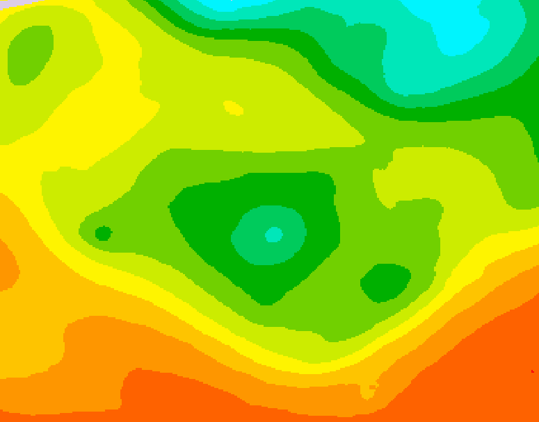 GDPS 500 millibar geopotential height 132 hour forecast chart for Canada based on 2026/06/14 0000Z data