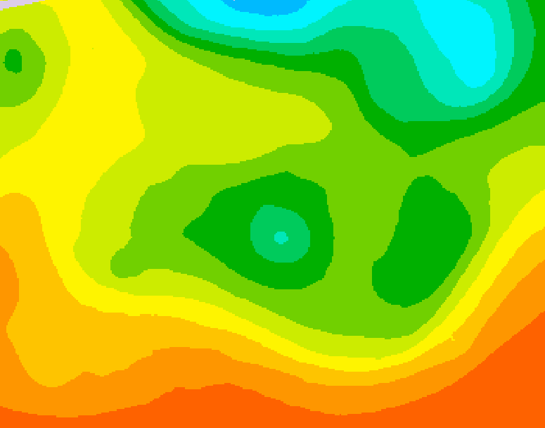GDPS 500 millibar geopotential height 150 hour forecast chart for Canada based on 2026/06/14 0000Z data