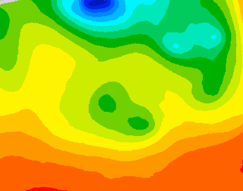 GDPS 500 millibar geopotential height 222 hour forecast chart for Canada based on 2026/06/14 0000Z data