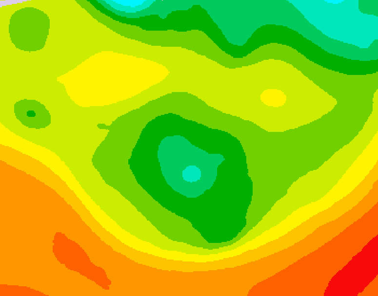 GDPS 500 millibar geopotential height 096 hour forecast chart for Canada based on 2026/06/14 1200Z data