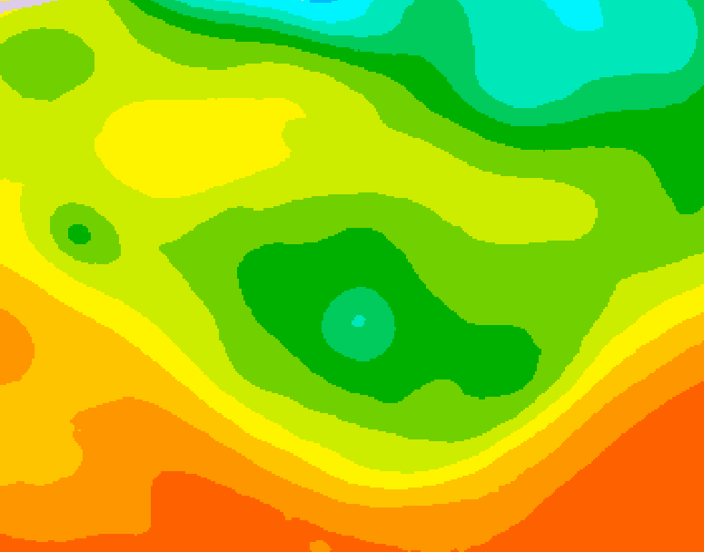 GDPS 500 millibar geopotential height 120 hour forecast chart for Canada based on 2026/06/14 1200Z data