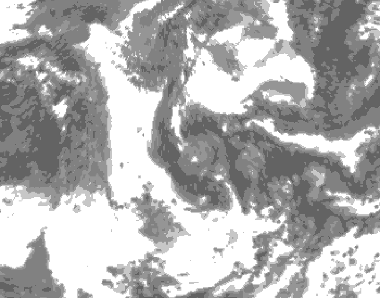 GDPS total cloud 036 hour forecast chart for Canada based on 2026/06/14 0000Z data