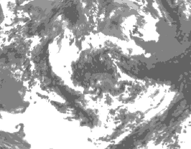 GDPS total cloud 078 hour forecast chart for Canada based on 2026/06/14 0000Z data