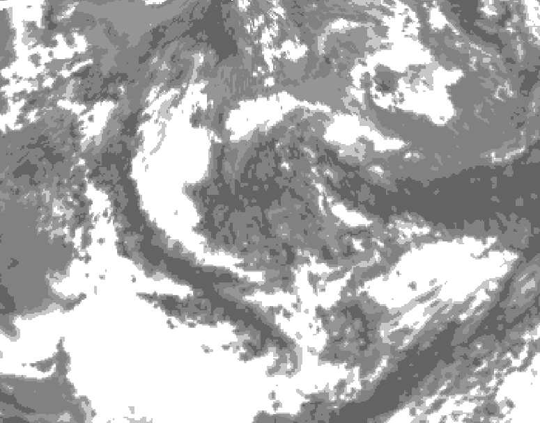 GDPS total cloud 084 hour forecast chart for Canada based on 2026/06/14 0000Z data