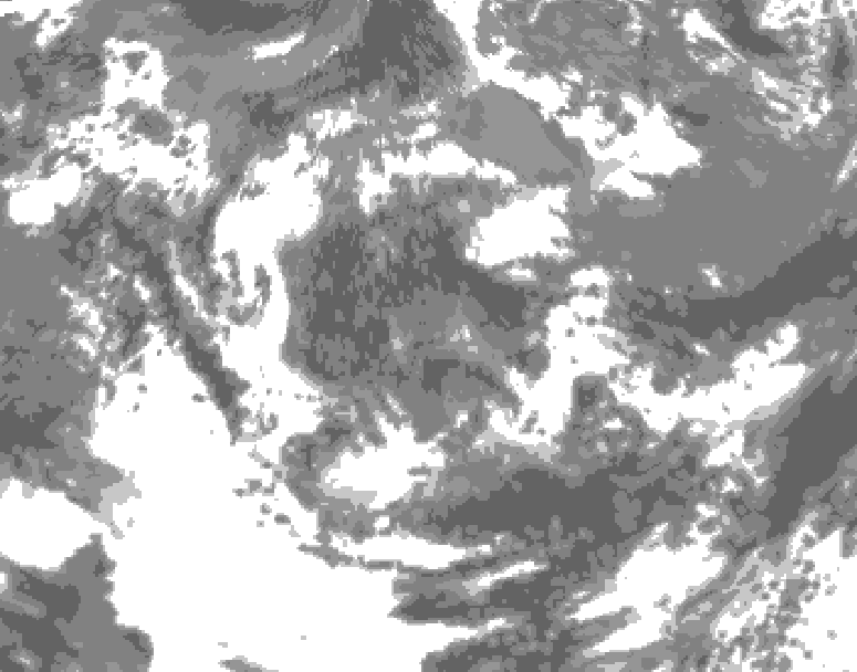 GDPS total cloud 108 hour forecast chart for Canada based on 2026/06/14 0000Z data